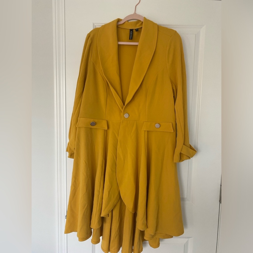 Mustard yellow Blazer style blouse